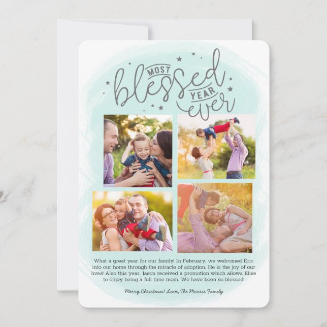 Blå år, varje år i recensionen| julkort (Framsida)