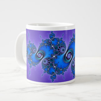 Blå arabiska på Lila - glatt Julia fractal Jumbo Mugg