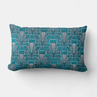 Blå Art Deco Lumbarkudde