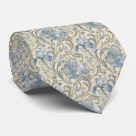 Blå Art Nouveau slips