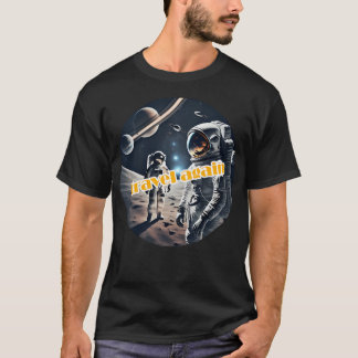 Blå astronaut i rymdens livslängd t shirt