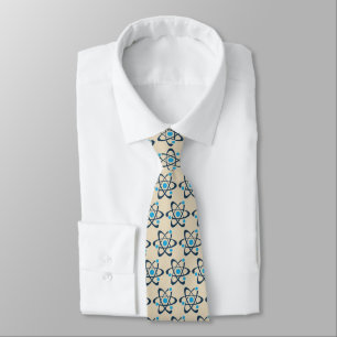Blå Atoms Design Necktie Slips