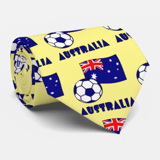 Blå australiensisk fotboll Australiens flagga gul  Slips