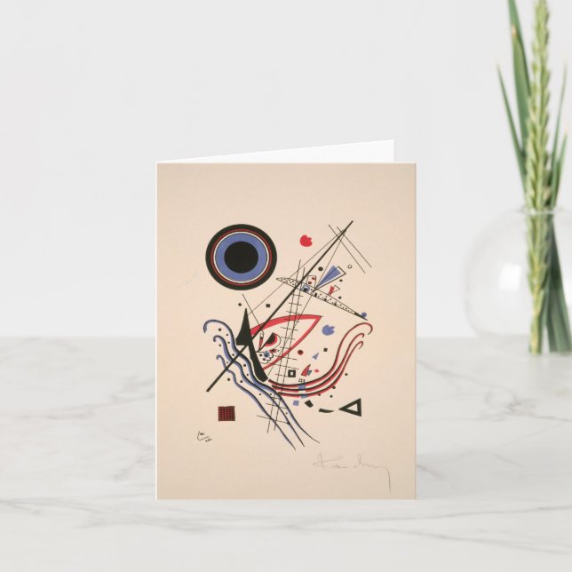 Blå av Wassily Kandinsky Tack Kort (Framsida)