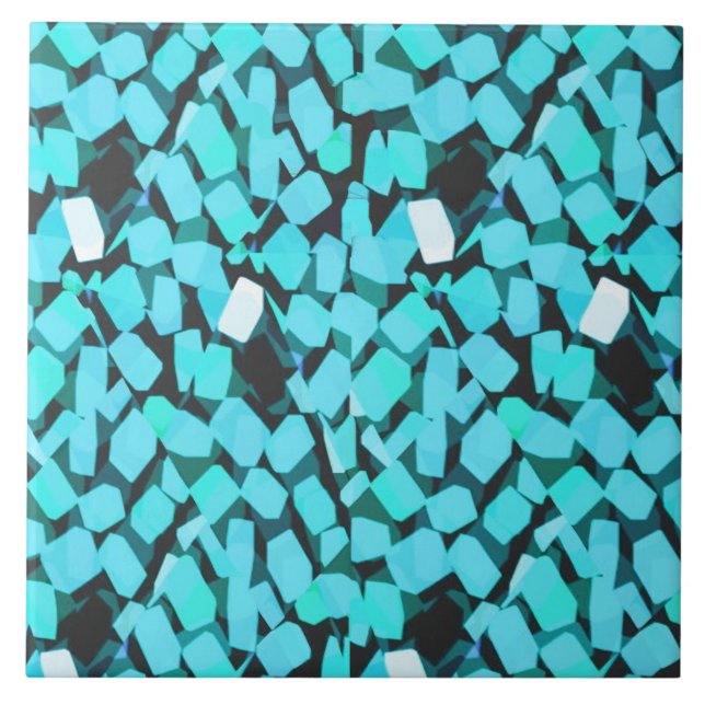 Blå Avalanche, stor panel Kakelplatta (Framsidan)