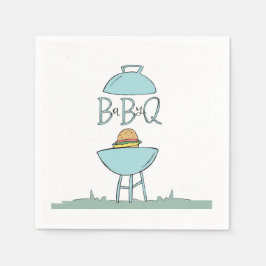 Blå Baby BBQ servetter