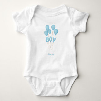 Blå Baby Boy Ballongfirande T Shirt