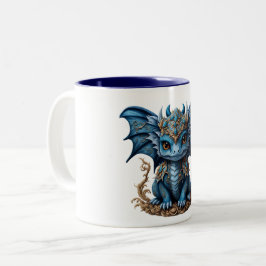 Blå Baby-draken, två tonar mugg