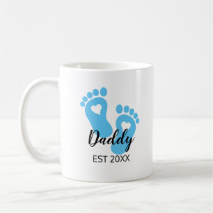 Blå Baby föda Nya pappa Pojke Kaffemugg