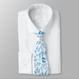 Blå Baby-fotoutskrifter Neck Tie Slips