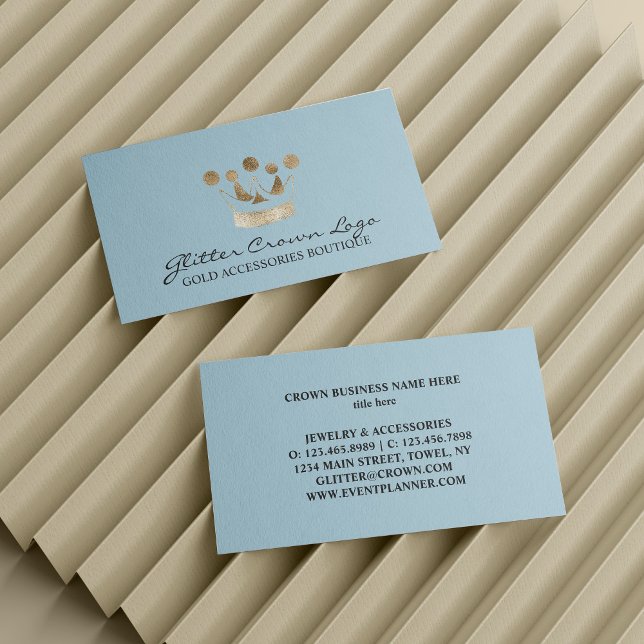 Blå Baby Guld Krona Visitkort (Blue Baby Gold Crown Business Card
)