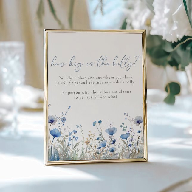 Blå Baby i Bloom Wildblomme Belly Guessing Game Poster (Skapare uppladdad)