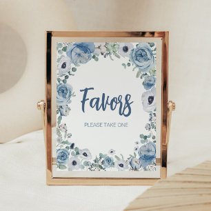 Blå Baby i favoriter för babybabyskor Poster