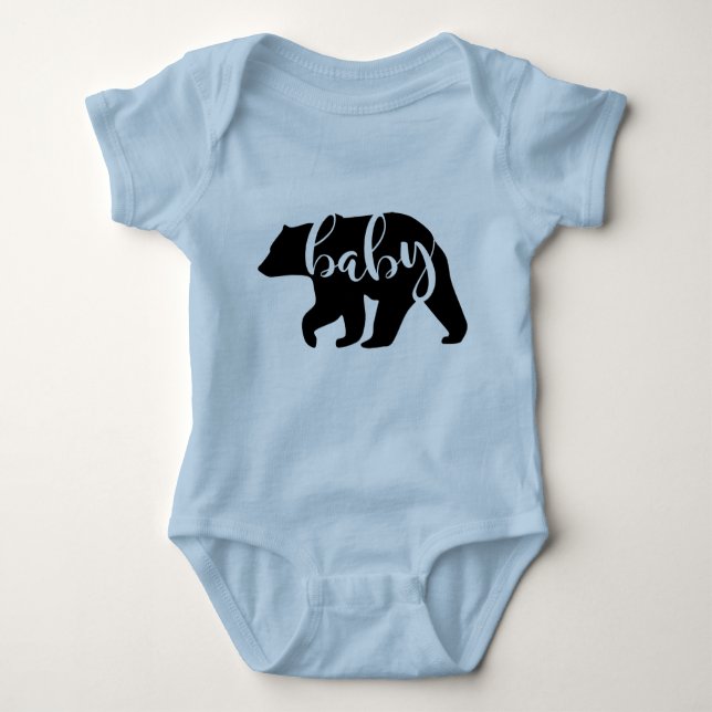 Blå Baby-matchande familjeraster T Shirt (Framsida)