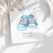 Blå Baby Shower Napkins