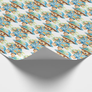 Blå Baby Småbarn Nalle Gift Wrapping Papper Presentpapper