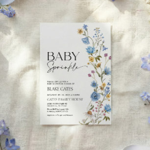 Blå Baby Sprinkle-inbjudan Inbjudningar