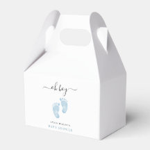 Blå Babyskor Baby Shower Välkommen Baby Pojke