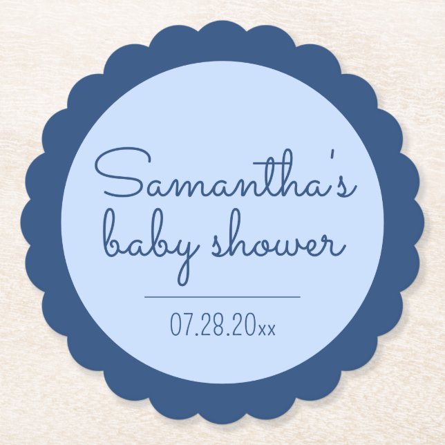 Blå babyskor, uppringd Underlägg (Framsida)