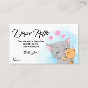 Blå babystölder biljett Kat Diaper Raffle-aktivite