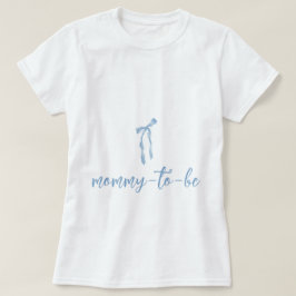 Blå bågar, babydusch, mamma att vara t shirt