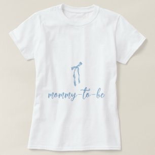 Blå bågar, babydusch, mamma att vara t shirt