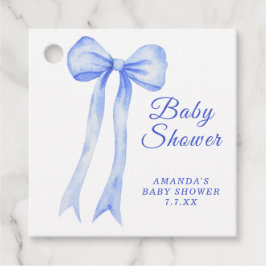 Blå båge Det är en pojke Baby shower Gåvor Etiketter