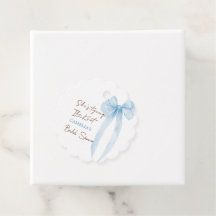 Blå båge hon knyter knuten bröllopsfest