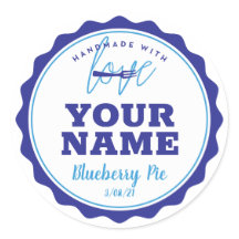 Blå Bakery Etikett Kök Etikett