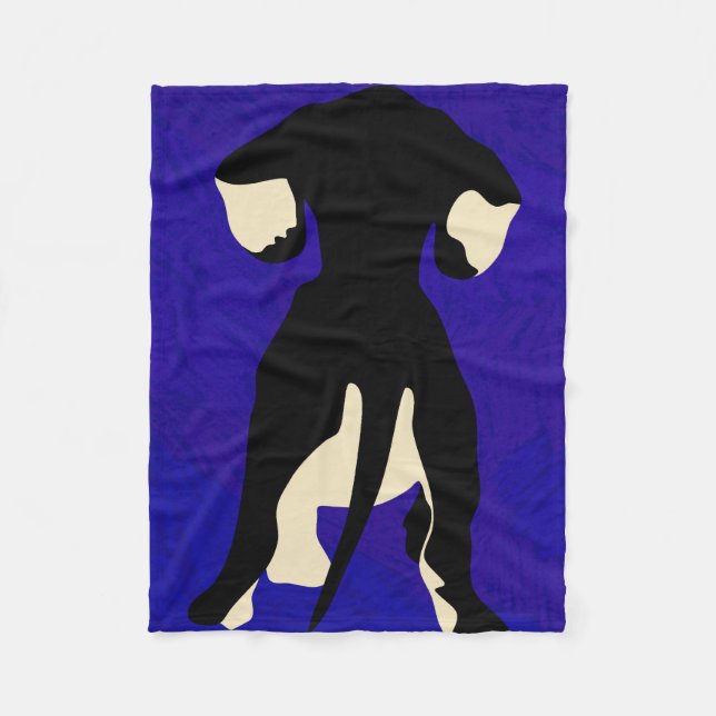 Blå bakgrund fleecefilt (Framsidan)