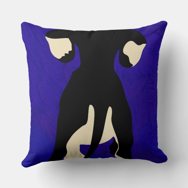 Blå bakgrund kudde (Baksida)