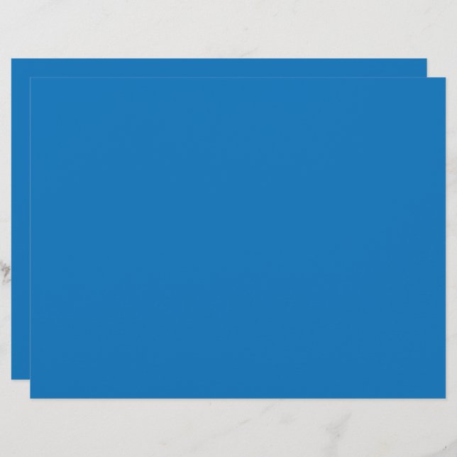 blå bakgrund med svart och vit klocka brevhuvud (Fram/baksida)