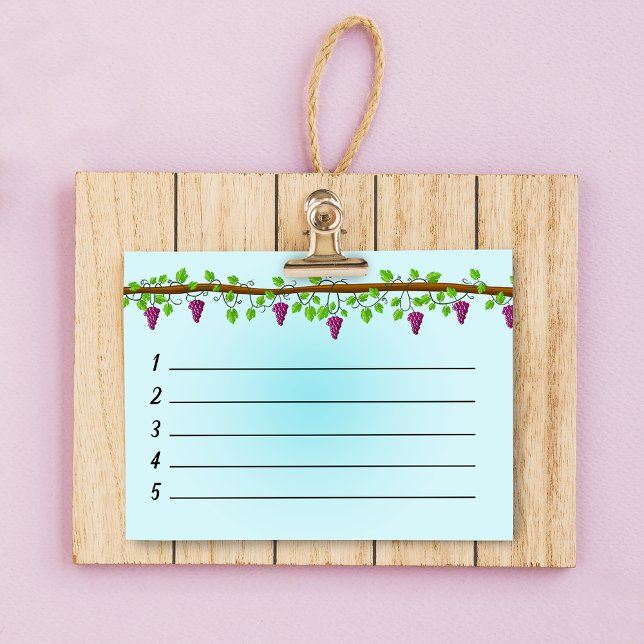 Blå bakgrund med vindruvor på 4 tum x 3 tum post-it block (Skapare uppladdad)