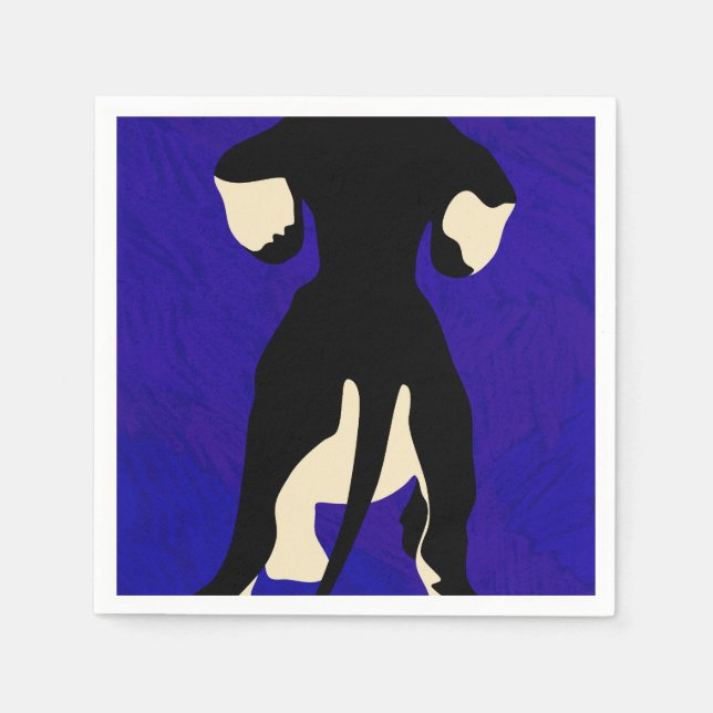 Blå bakgrund pappersservett (Framsidan)