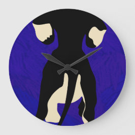 Blå bakgrund stor klocka