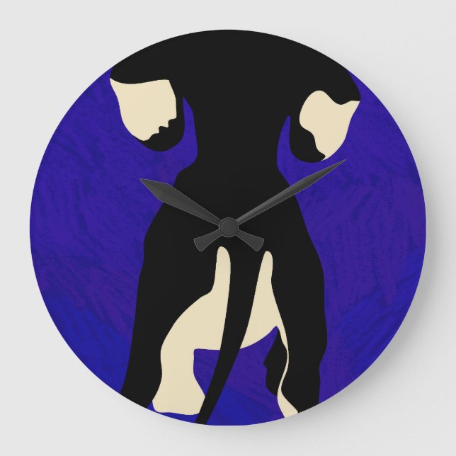 Blå bakgrund stor klocka (Framsida)