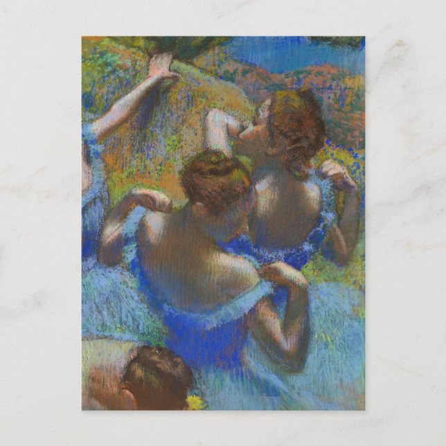 Blå balettdansare Edgar Degas Vykort (Framsida)