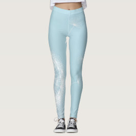 Blå baljväxter av dandelion leggings