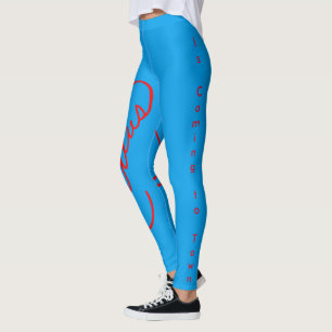 Blå baljväxter av jultomten Snö Leggings