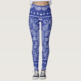 Blå baljväxter av Paisley Leggings