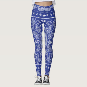 Blå baljväxter av Paisley Leggings