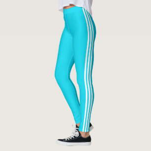 Blå baljväxter av sido Rand med Anpassningsbar Fär Leggings