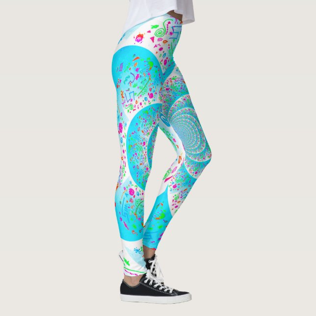 Blå baljväxter av Spiral Leggings (Höger)
