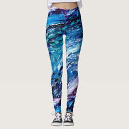 Blå baljväxter leggings
