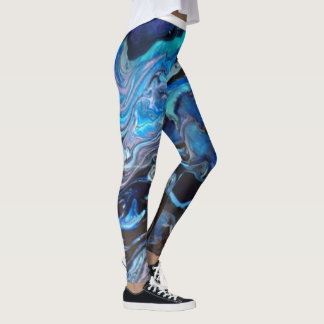 Blå baljväxter leggings