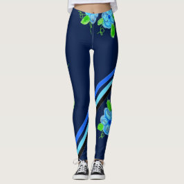 Blå baljväxter leggings
