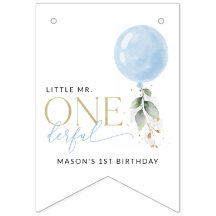 Blå ballong, eukalyptus, Greenery, första födelsed