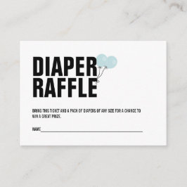 Blå ballongens babyskor Diaper Raffle Biljett Tilläggskort