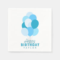 Blå ballonger Grattis på födelsedagen