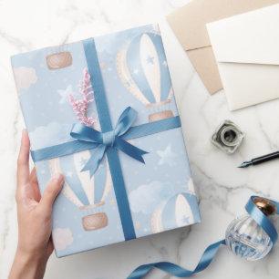 Blå ballonger Mönster Presentpapper